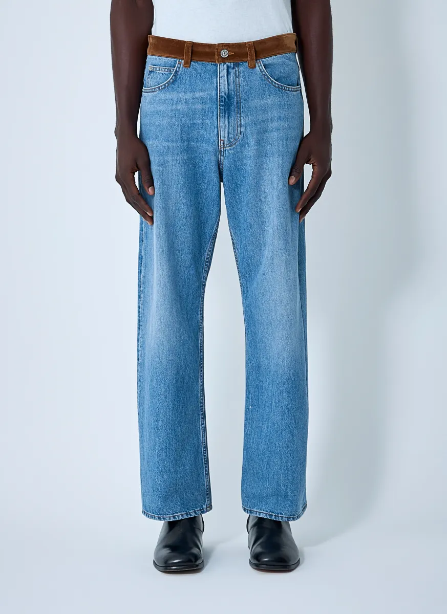Jeans With Velvet Belt
