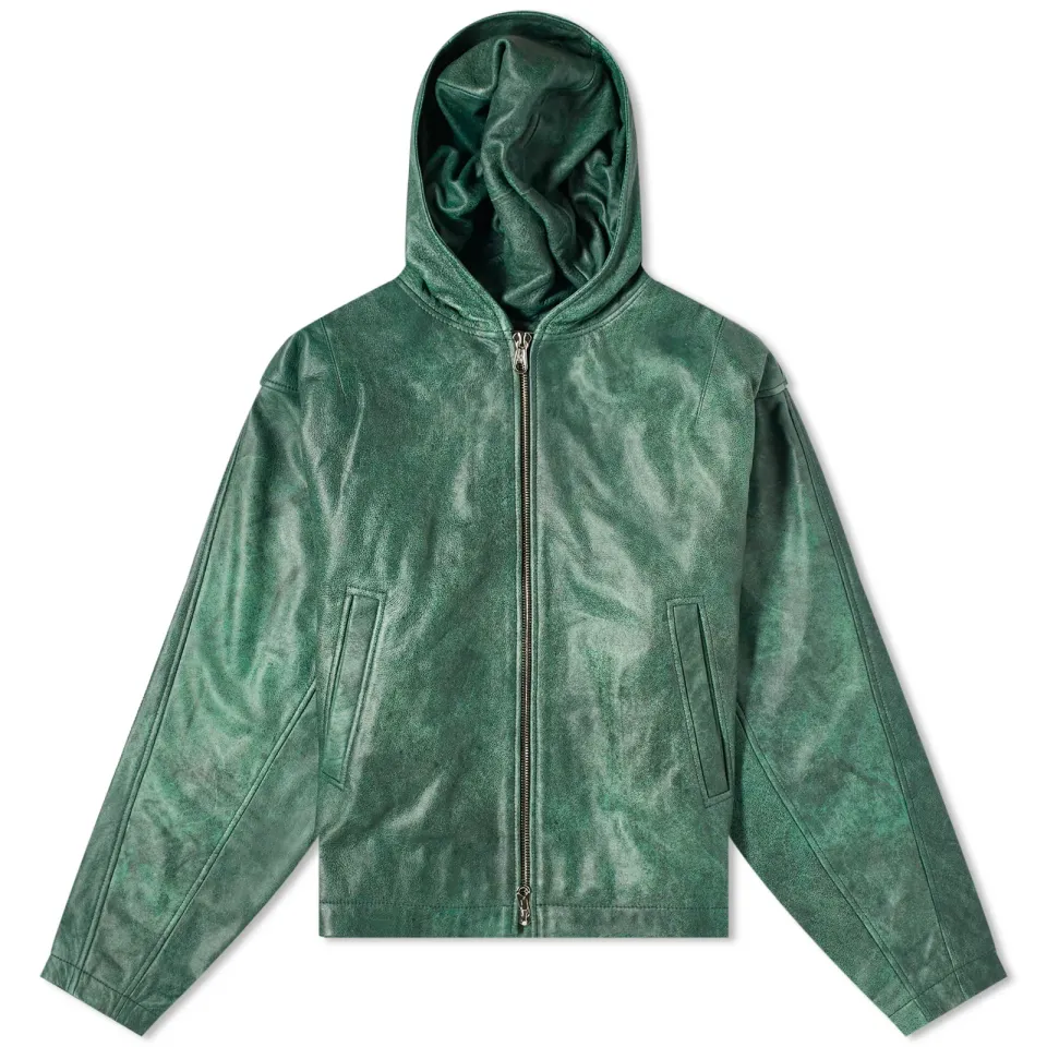 Hooded Leather Jacket