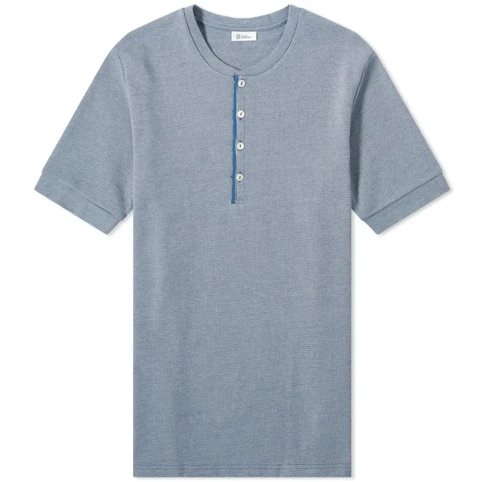 Ernst Striped Short Sleeve Henley