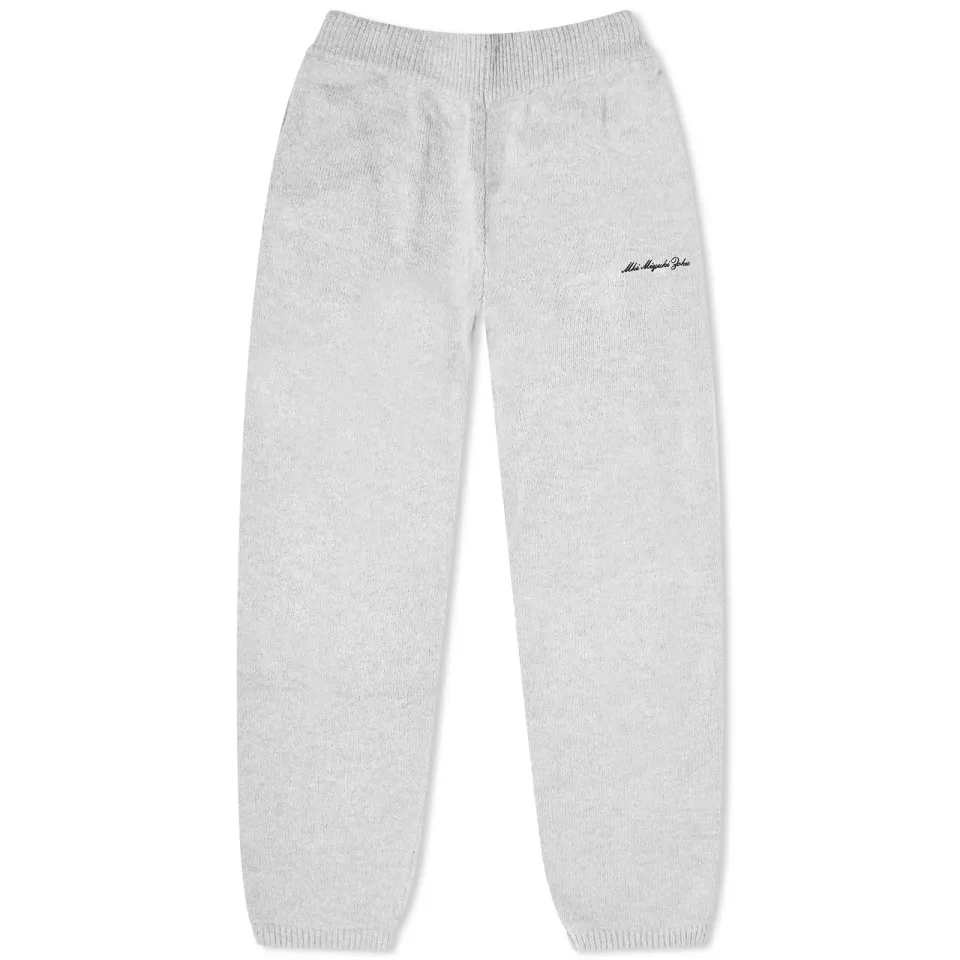 Mohair Blend Knit Sweatpants