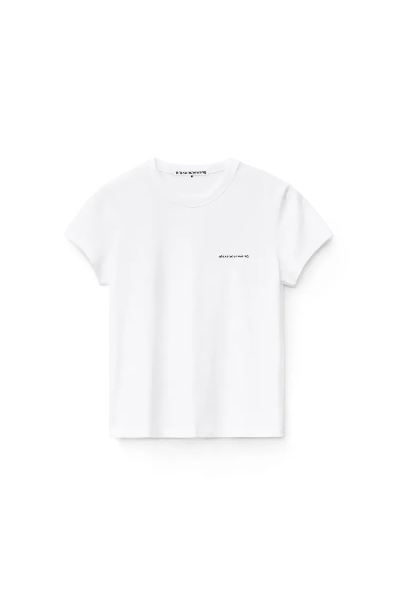 Logo-Print Shrunken Jersey Tee