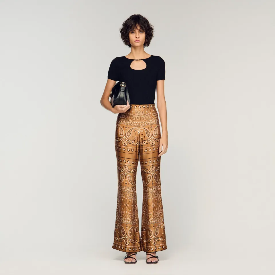 Openwork collar jumper