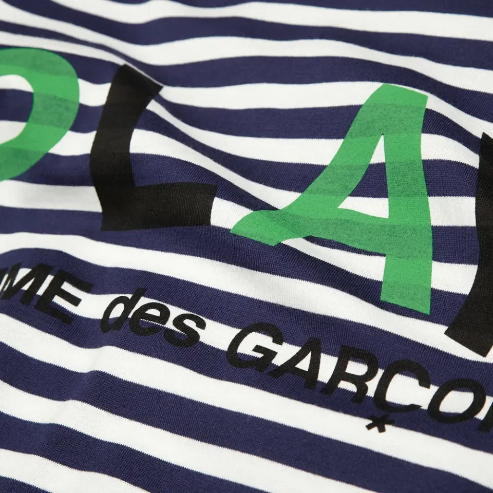 Comme des Garcons Play LS Multi Text Tee