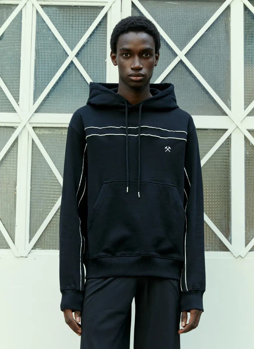 Piping Hooded Sweatshirt