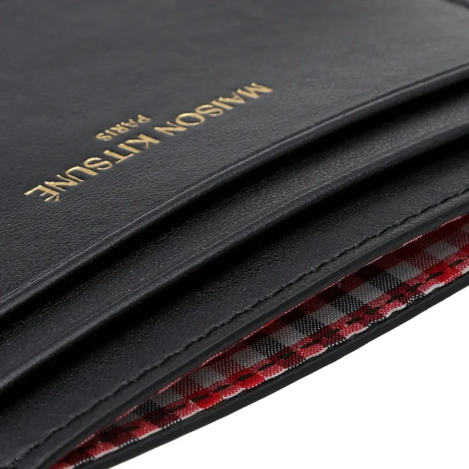 Maison Kitsuné Tricolour Leather Card Holder