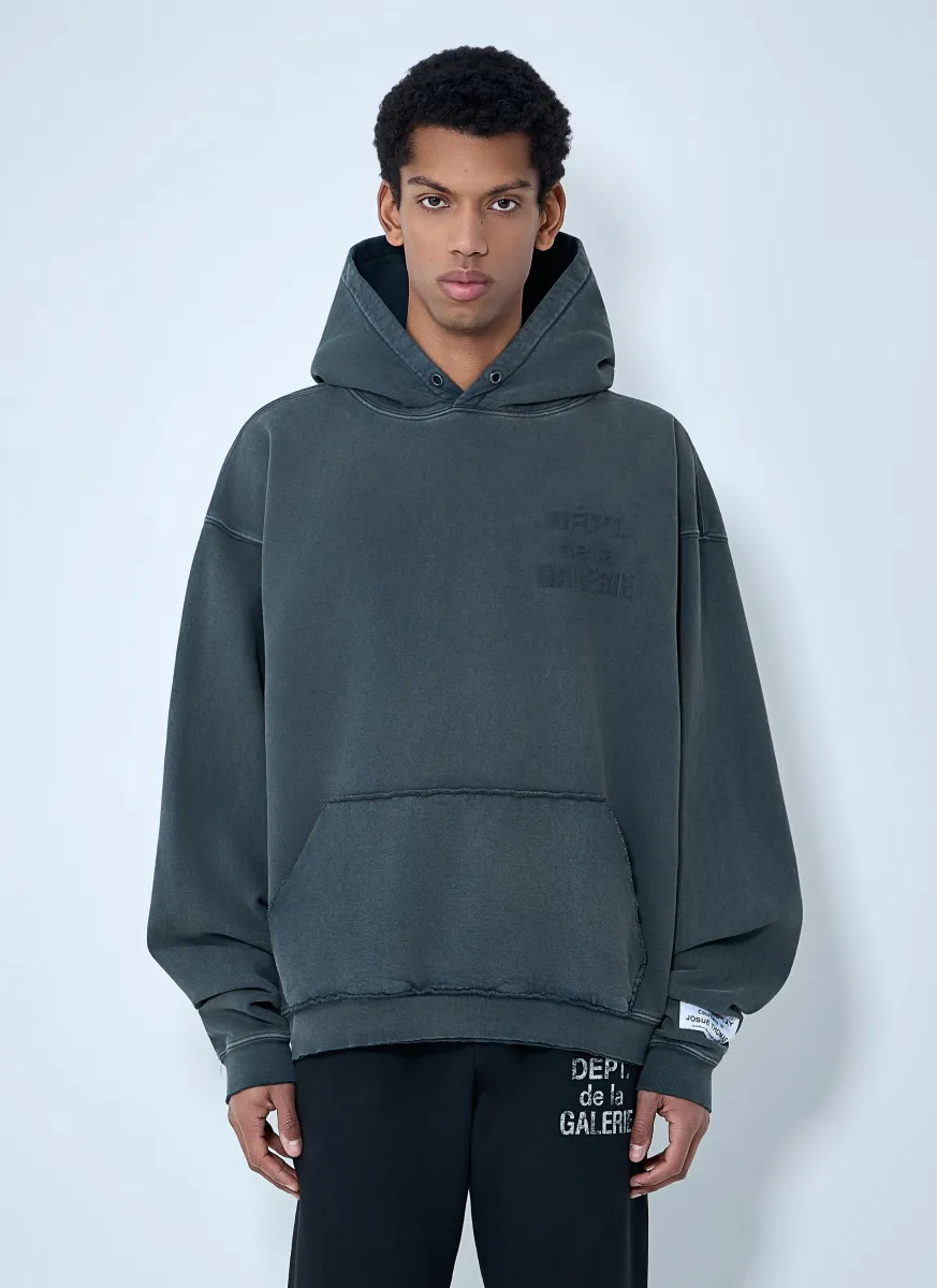 Oversized Cotton-Blend Hooded Sweatshirt