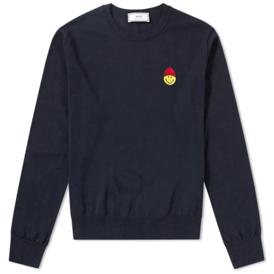 AMI Smiley Merino Crew Knit