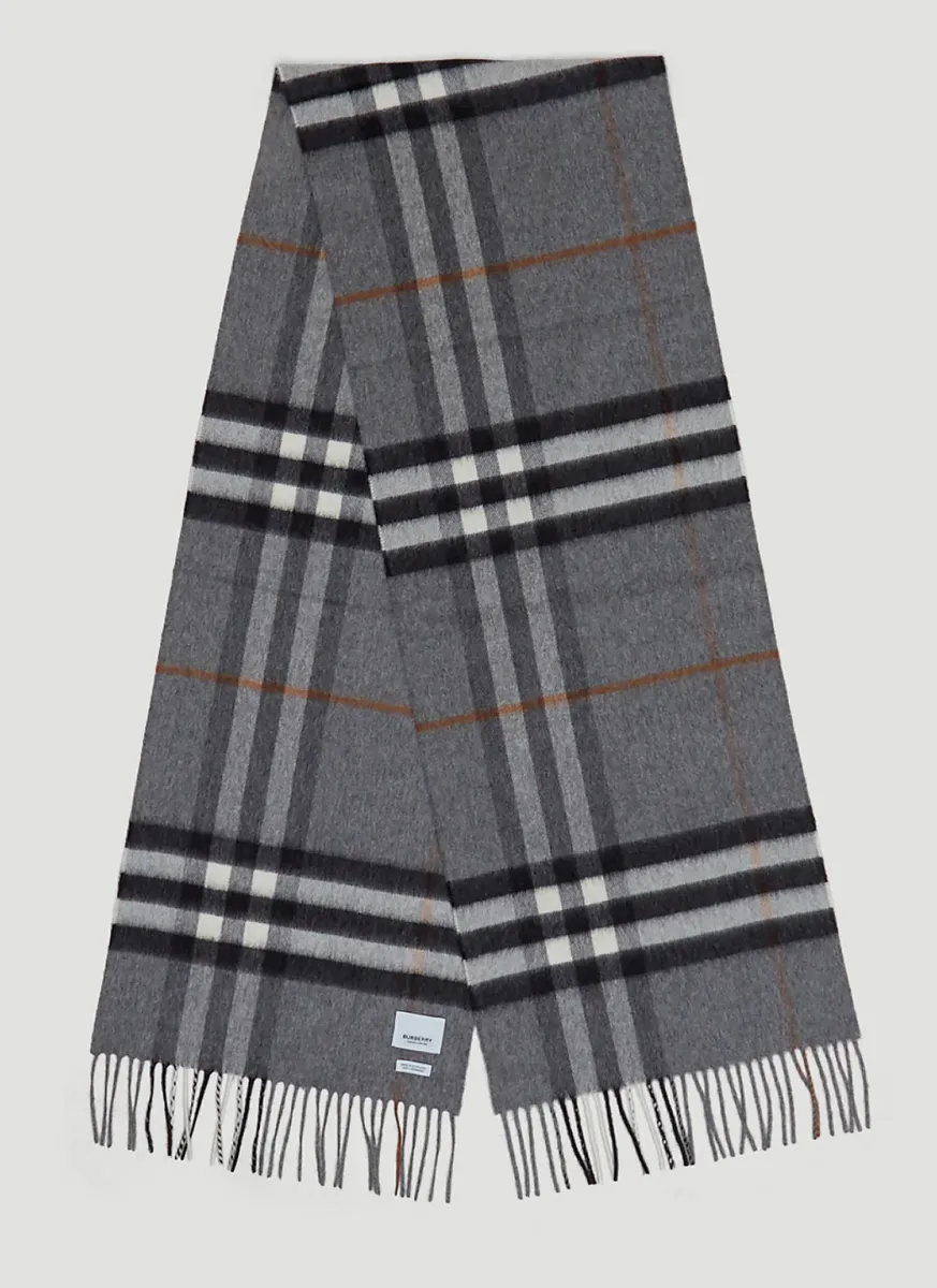 Giant Check Cashmere Scarf