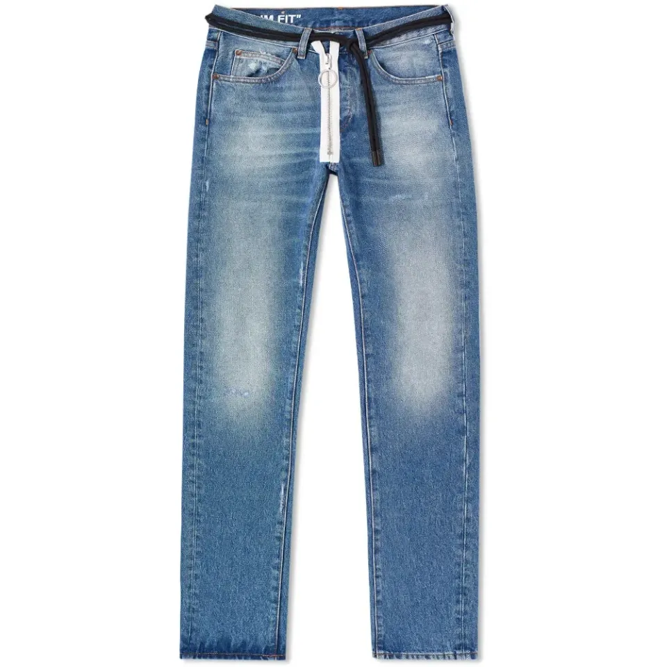 Diagonal Window Slim Jean