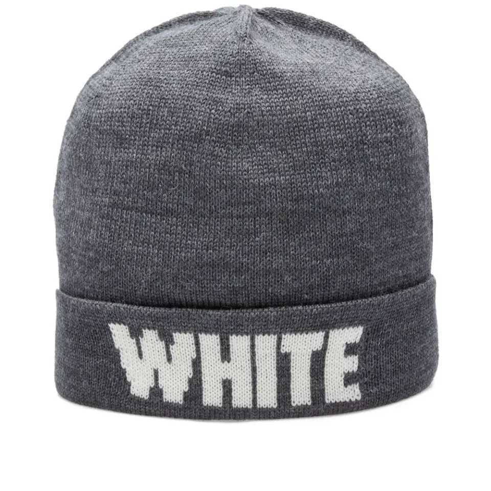 White Logo Beanie