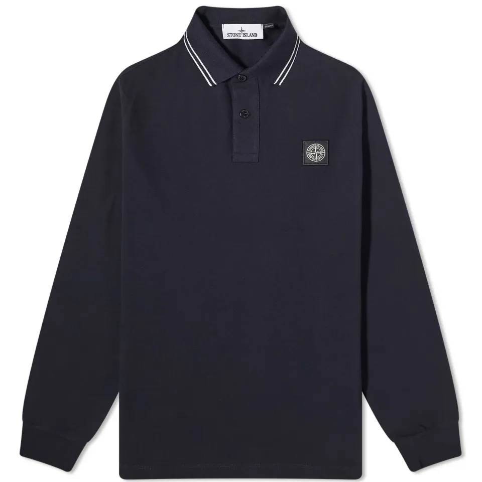 Long Sleeve Patch Polo