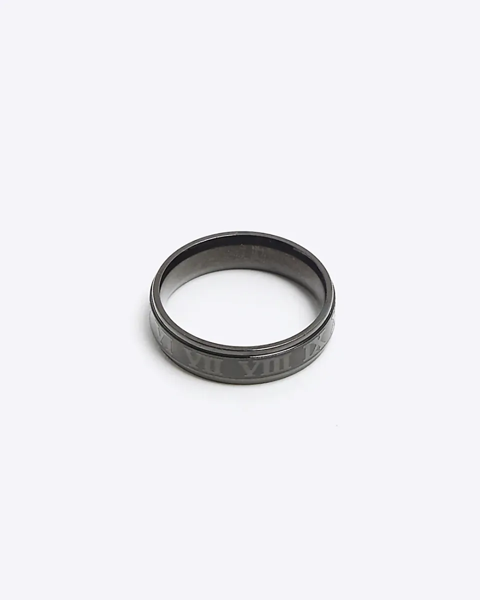 Stainless Steel Roman Band Ring