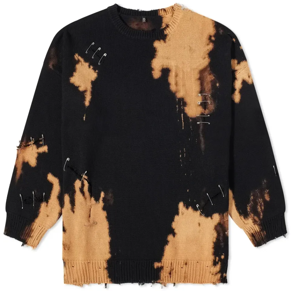 Bleached Distressed Crew Sweat