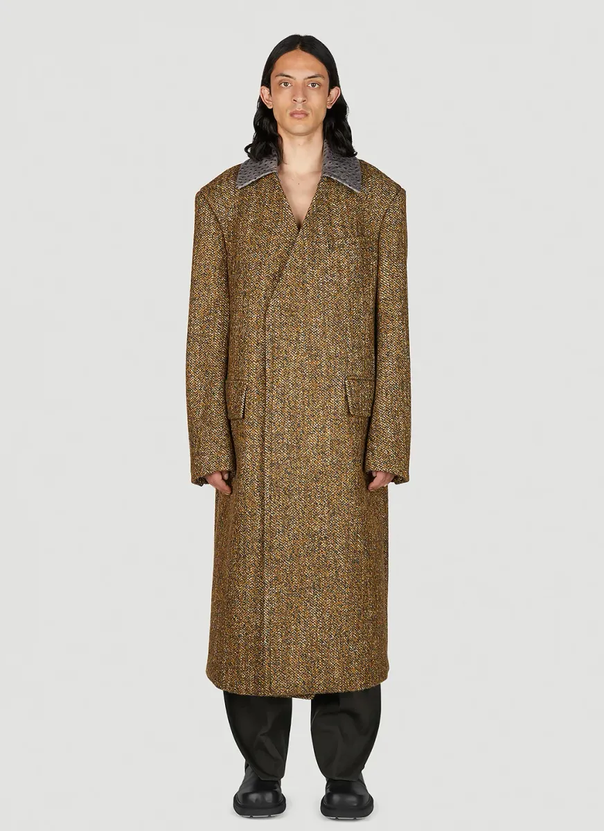 Textured Wool Speckled Coat