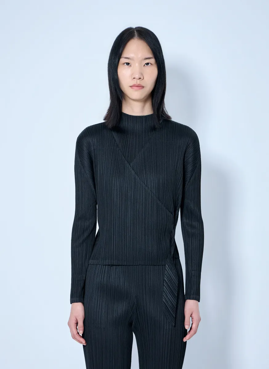 Pleated Wrap Top