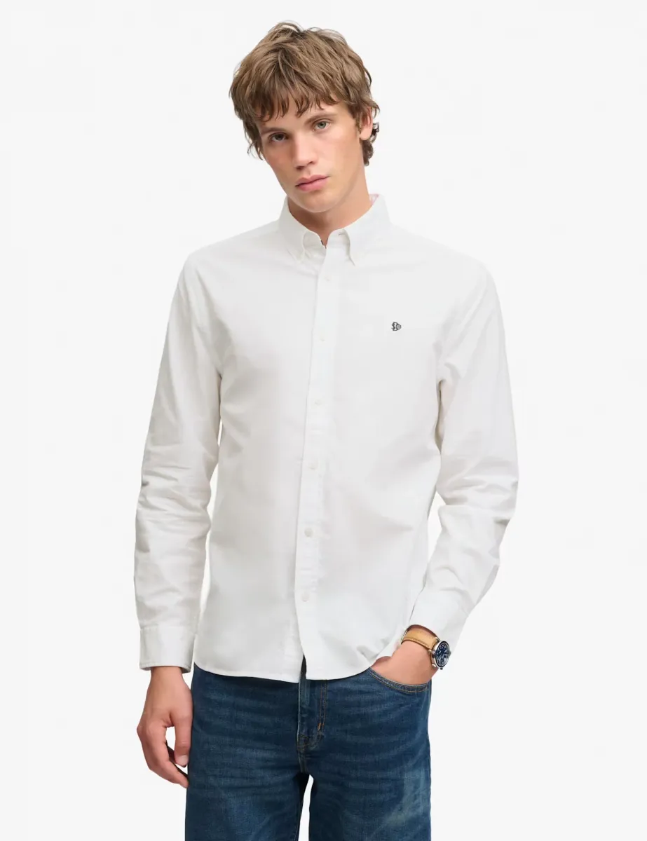 Regular Fit Pure Cotton Oxford Shirt White