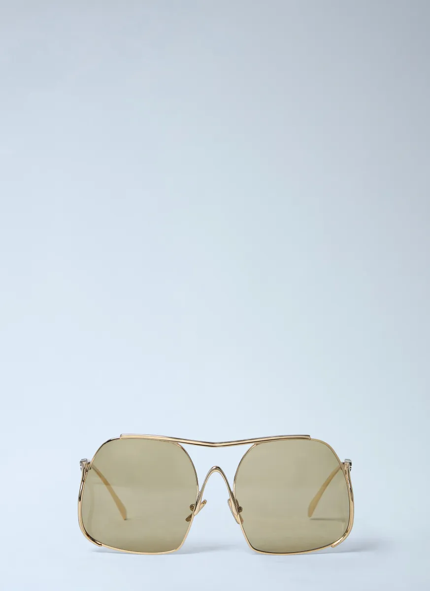 Geometric Aviator Sunglasses