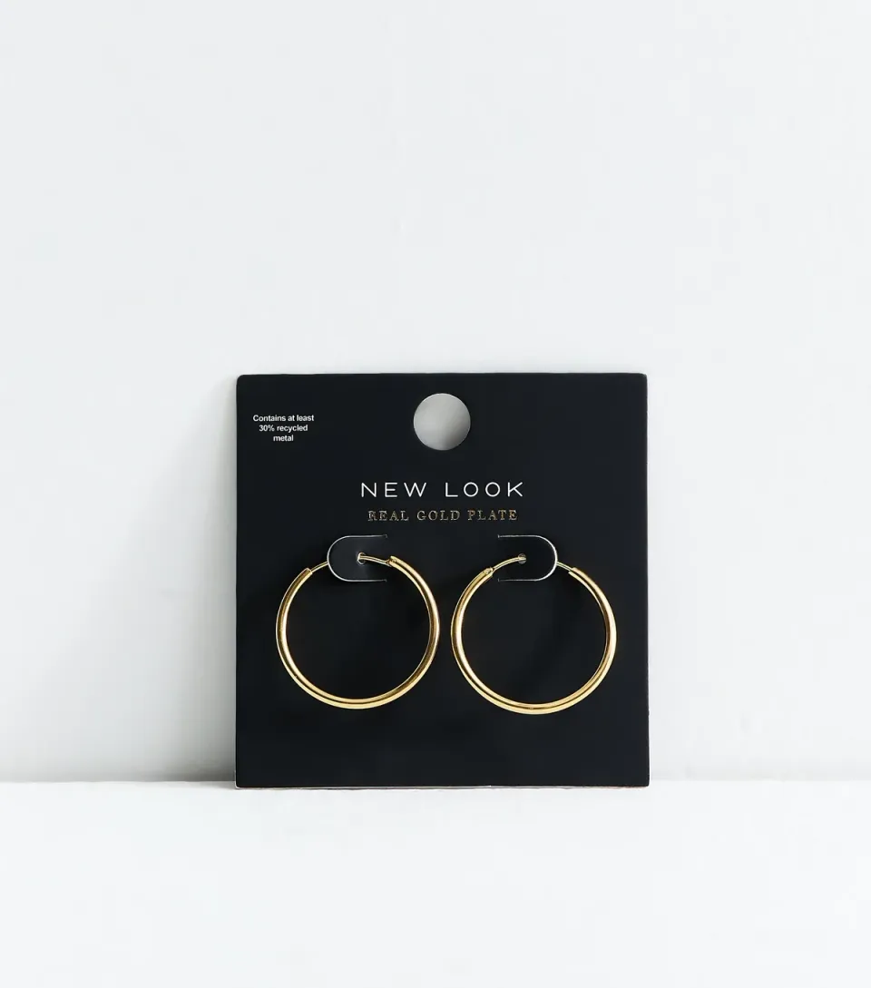 18ct Gold Plated Petite Hinge Hoop Earrings