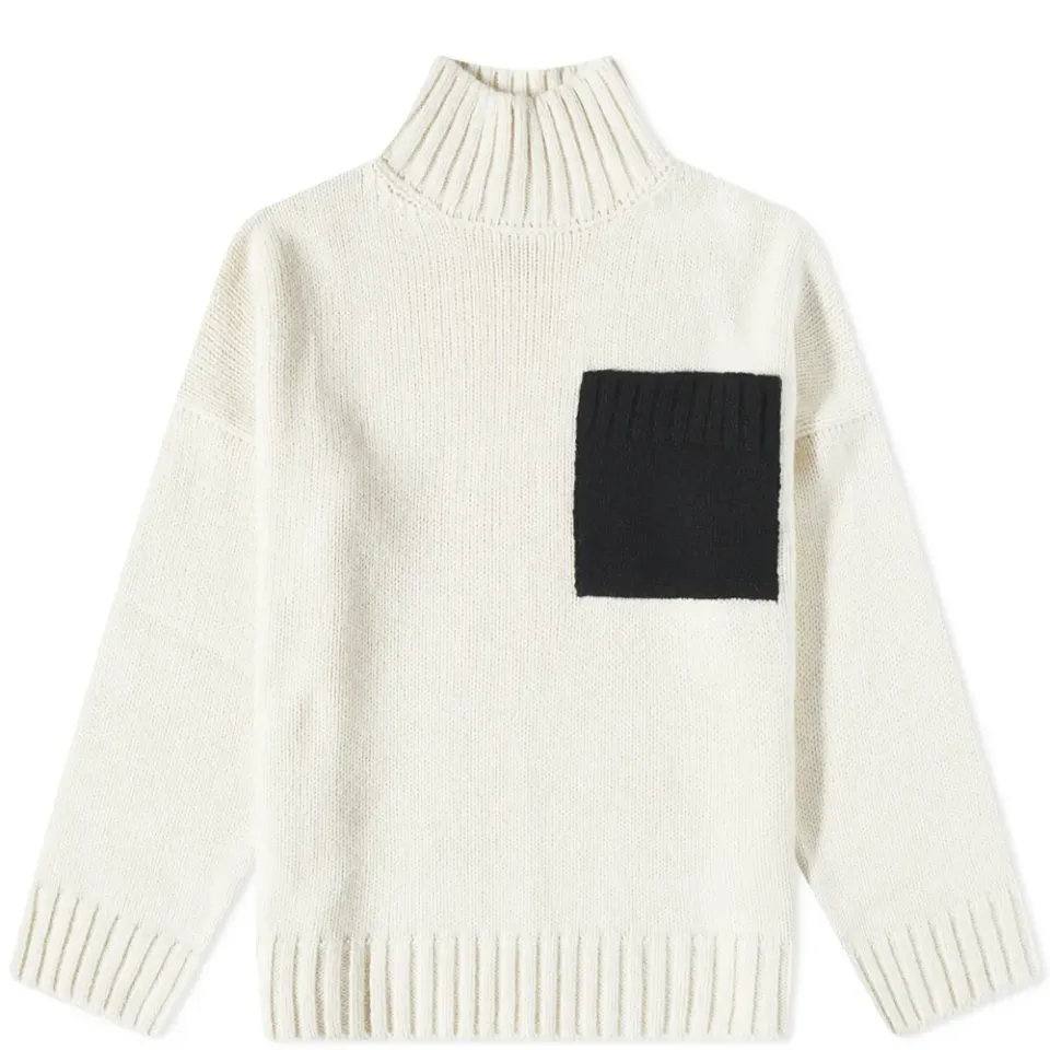 Patch Pocket Turtleneck Jumper