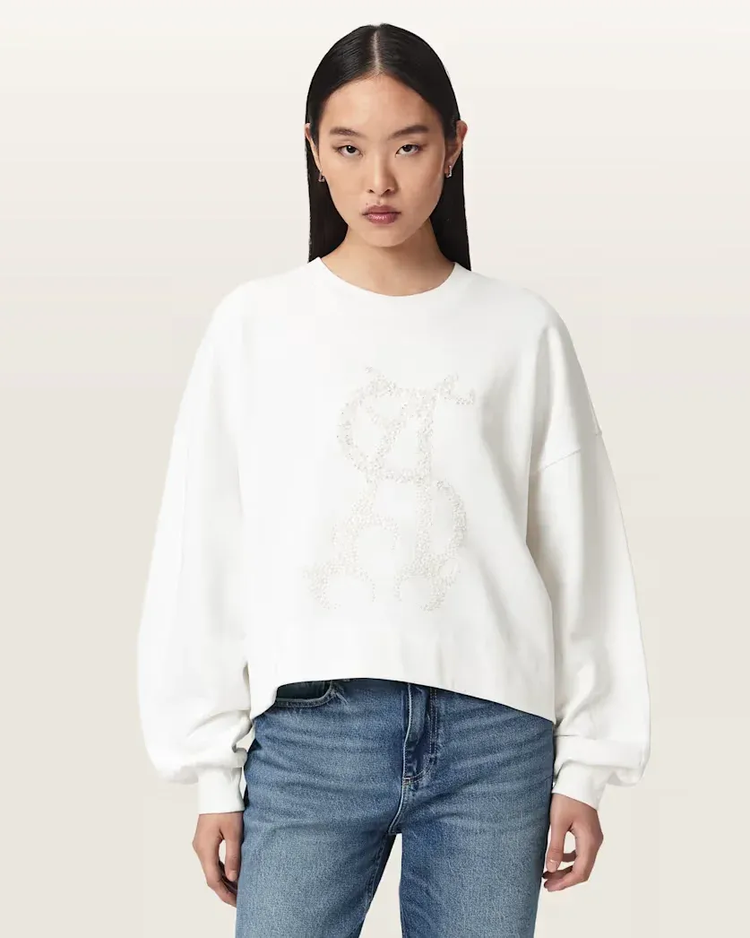 Reflex Lila Oversized Embellished Sweatshirt