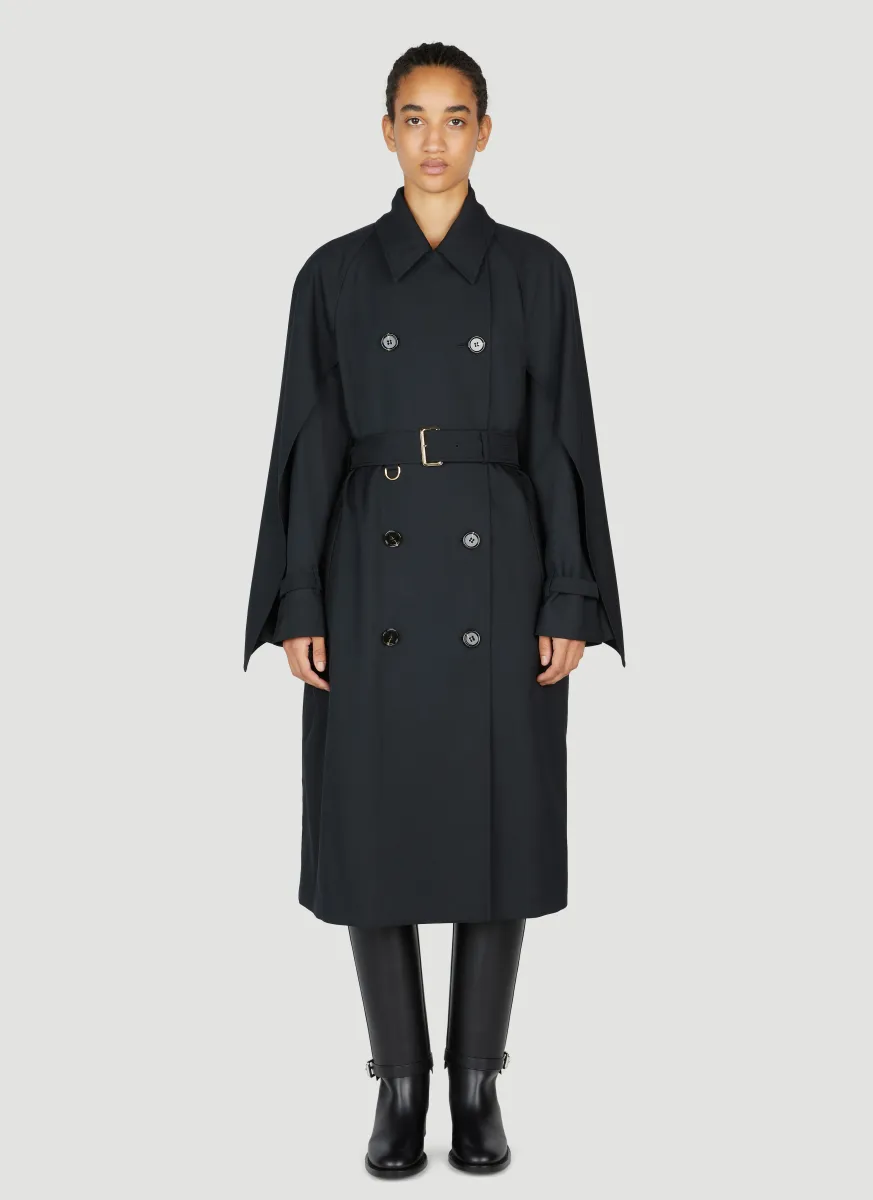 Cotness Double-Breasted Trench Coat