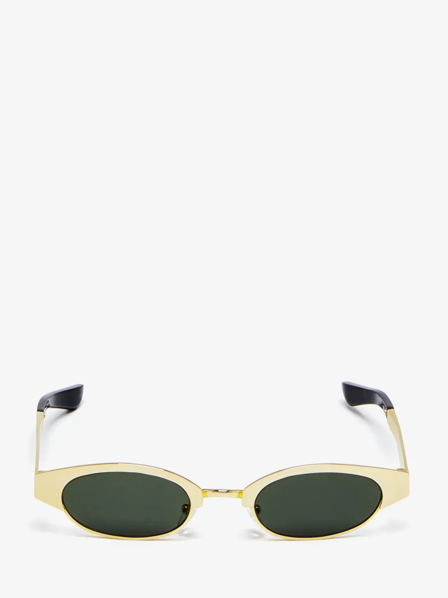 McQueen Ellipse Metal Sunglasses