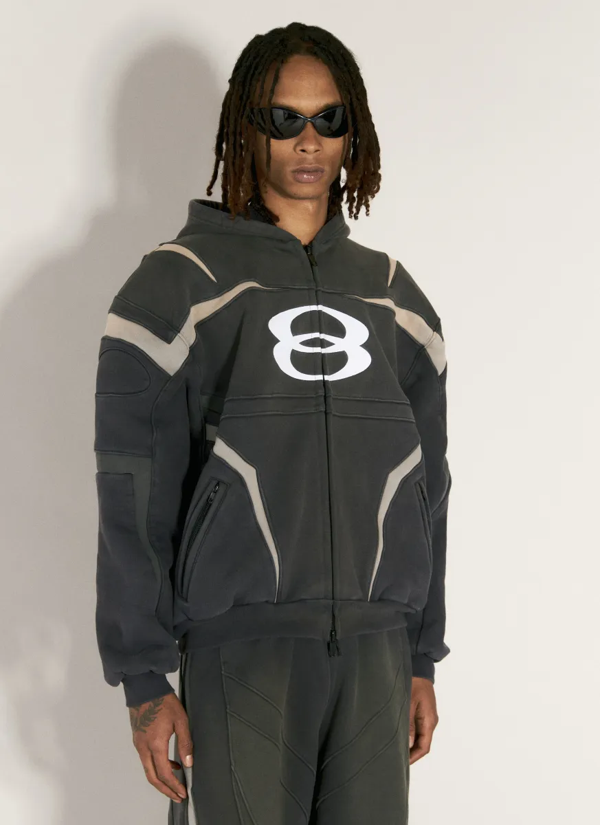 Biker Hooded Sweatshirt