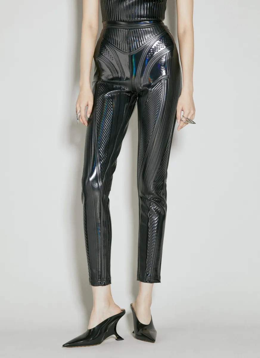 Glossy Embossed Leggings