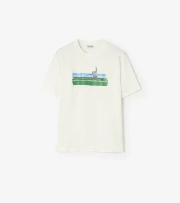 Maze Cotton T-shirt in Chalk white