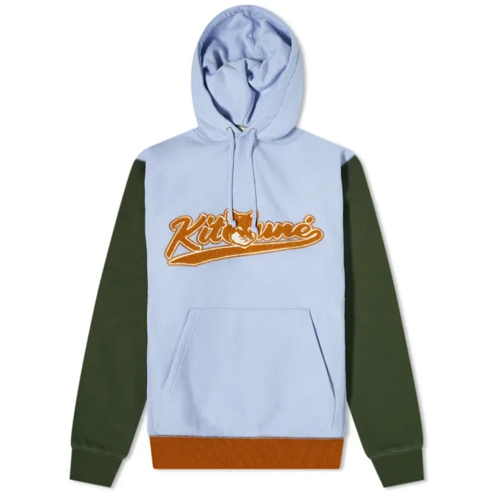 Maison Kitsuné Varsity Fox Colorblock Regular Hoodie