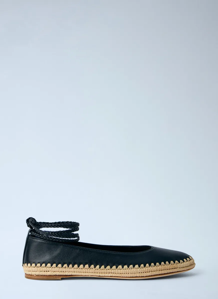 Leather Espadrille Flats
