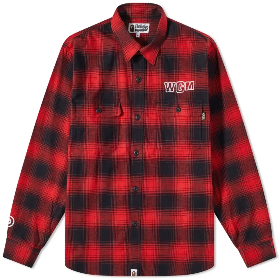 Check Shark Relaxed Fit Flannel Shirt