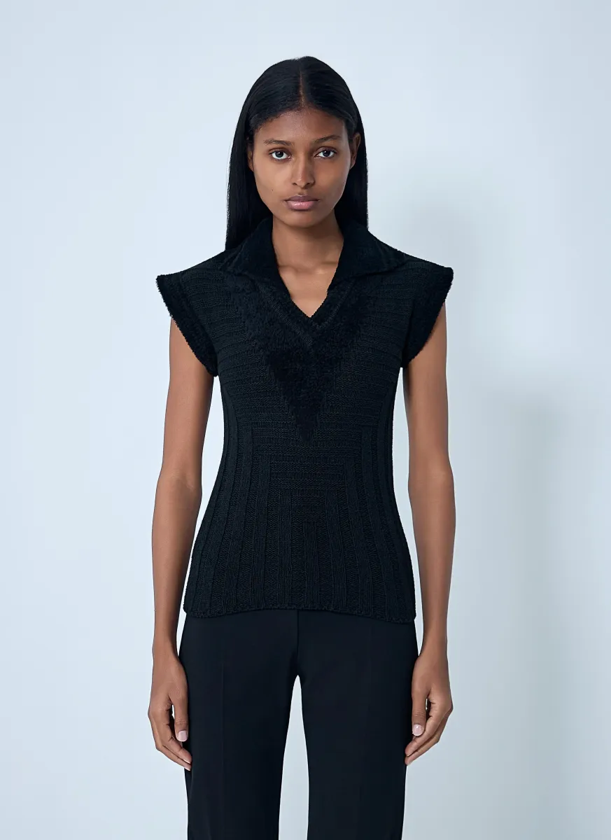Quimby Knitted Polo Vest