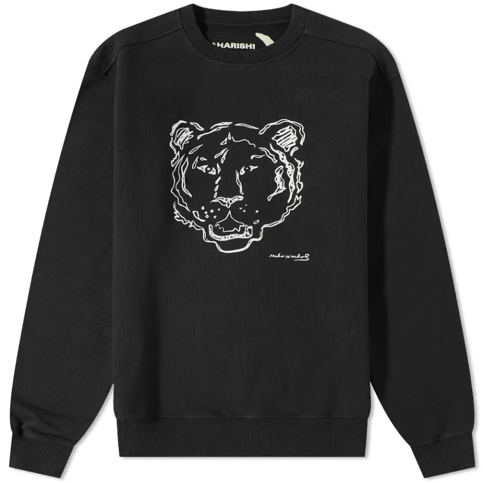 Warhol Tiger Embroidered Crew Sweat