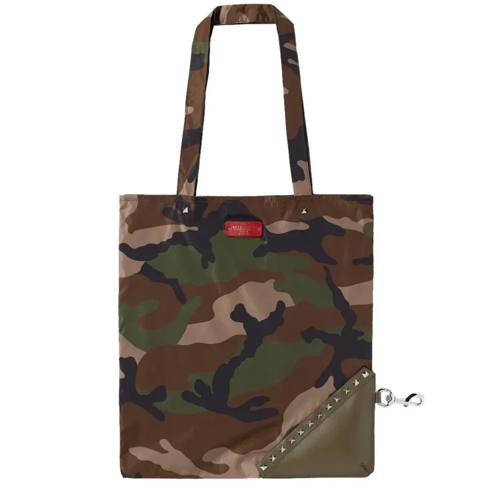 Nylon Packable Camo Totebag