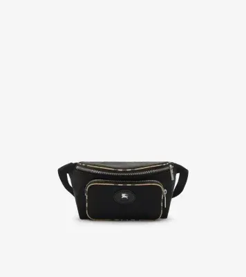Check Trim Belt Bag in Black - Men, Technical