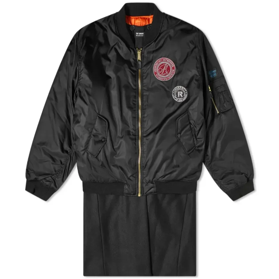 Archive Piece Detachable Long Bomber Jacket