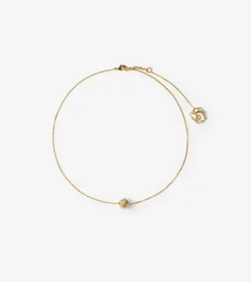 Knight Pearl Solitaire Necklace in Gold/pearl