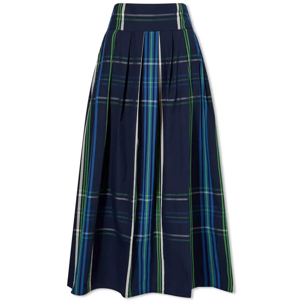 Check Midi Skirt