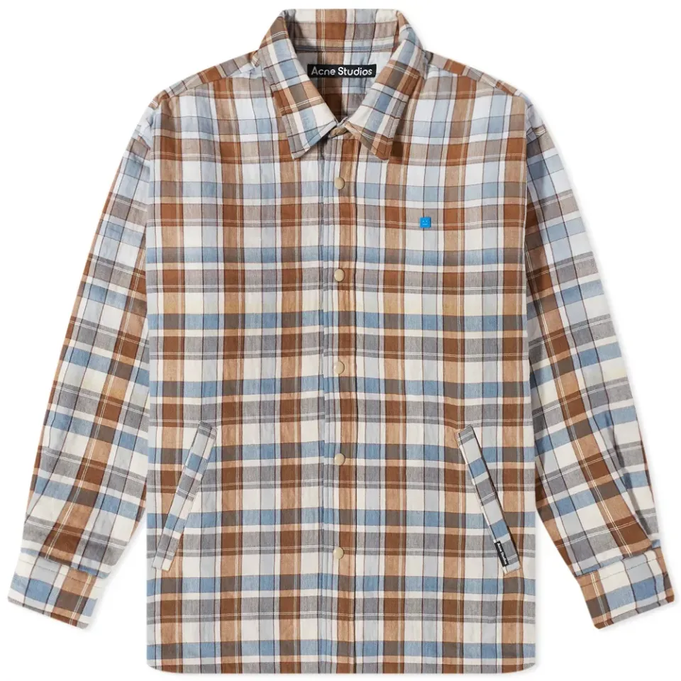Oriol Oversize Flannel Face Shirt Jacket