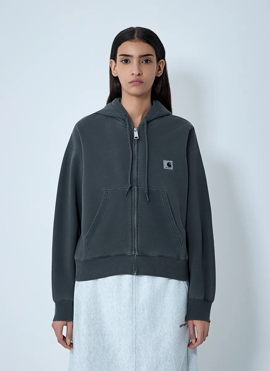 Hooded Logo Motif Sweatshirt