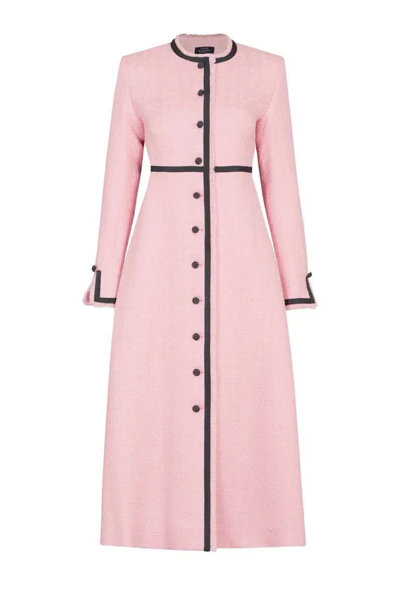 Sienna Coat in Ballet Pink Tweed