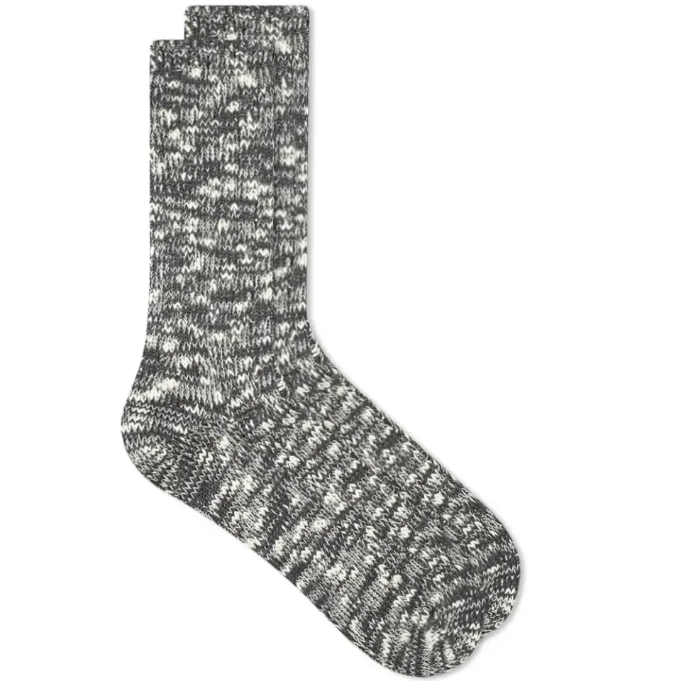 Line Slub Crew Sock