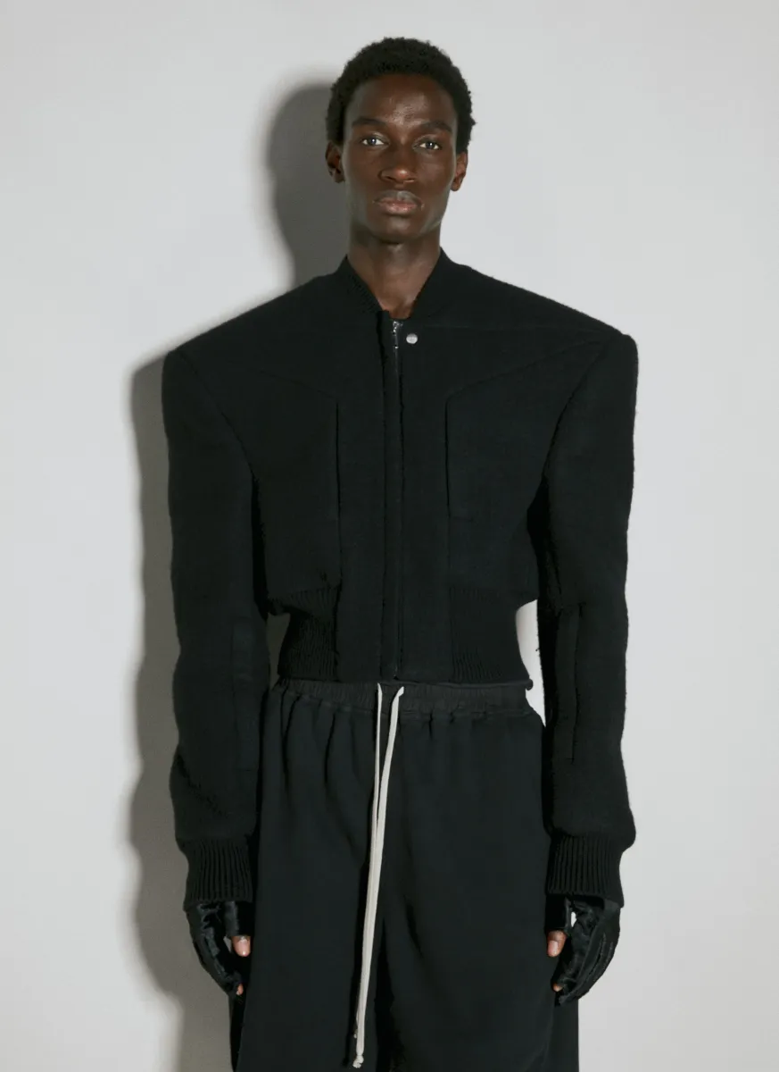 Structured Wool Bomber Jacket