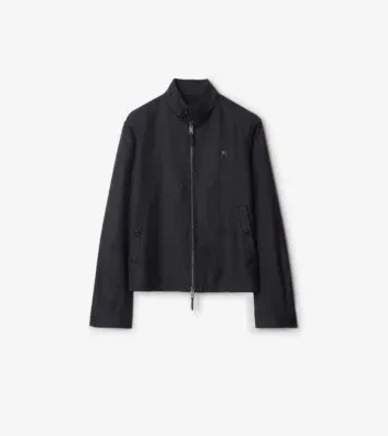 Wool Harrington Jacket in Brisk grey