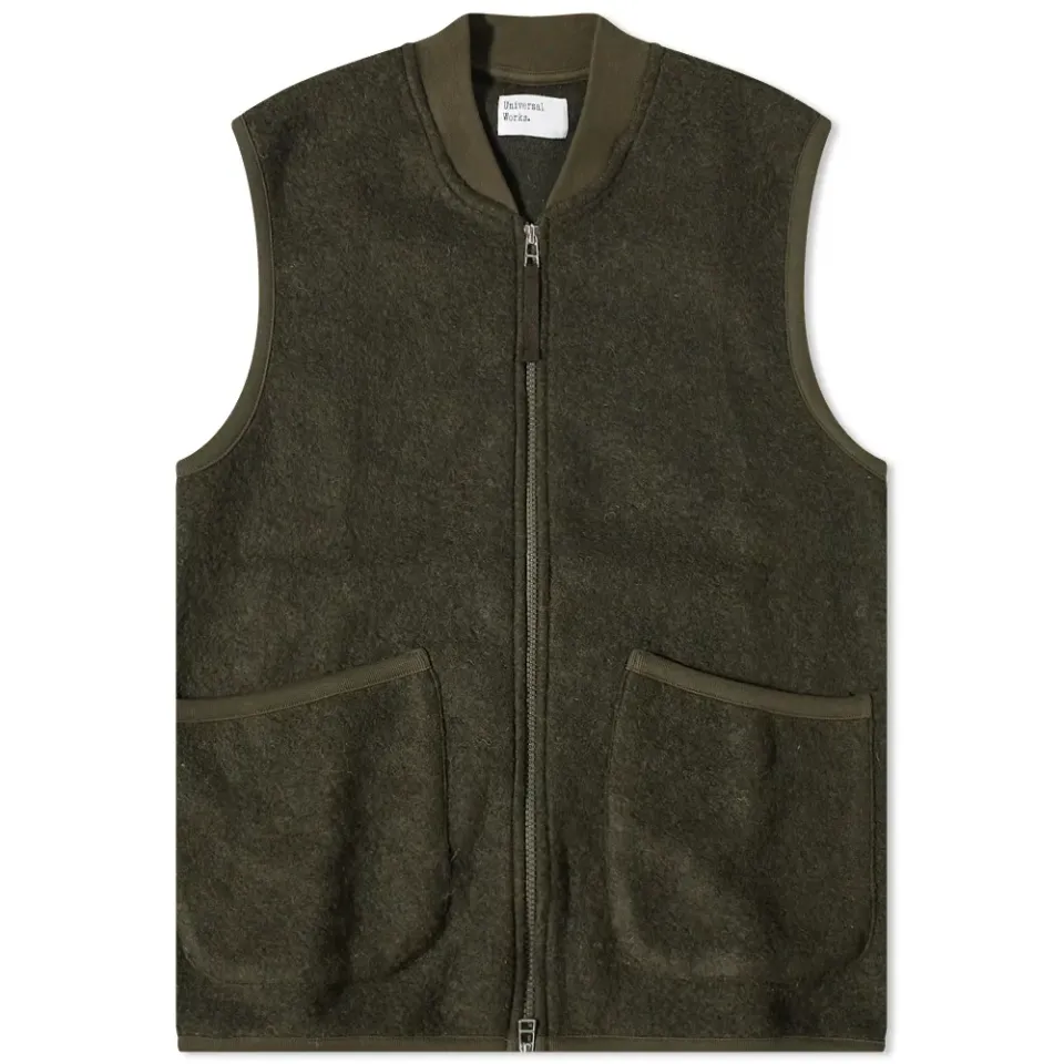 Wool Fleece Zip Waistcoat