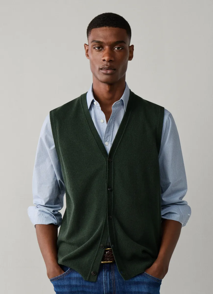 Merino Wool-Cashmere Blend Vest