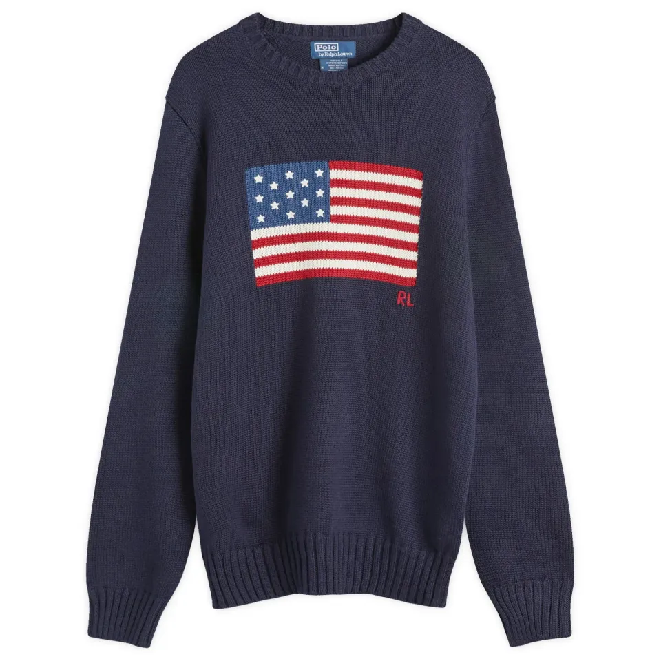 Flag Intarsia Crew Jumper