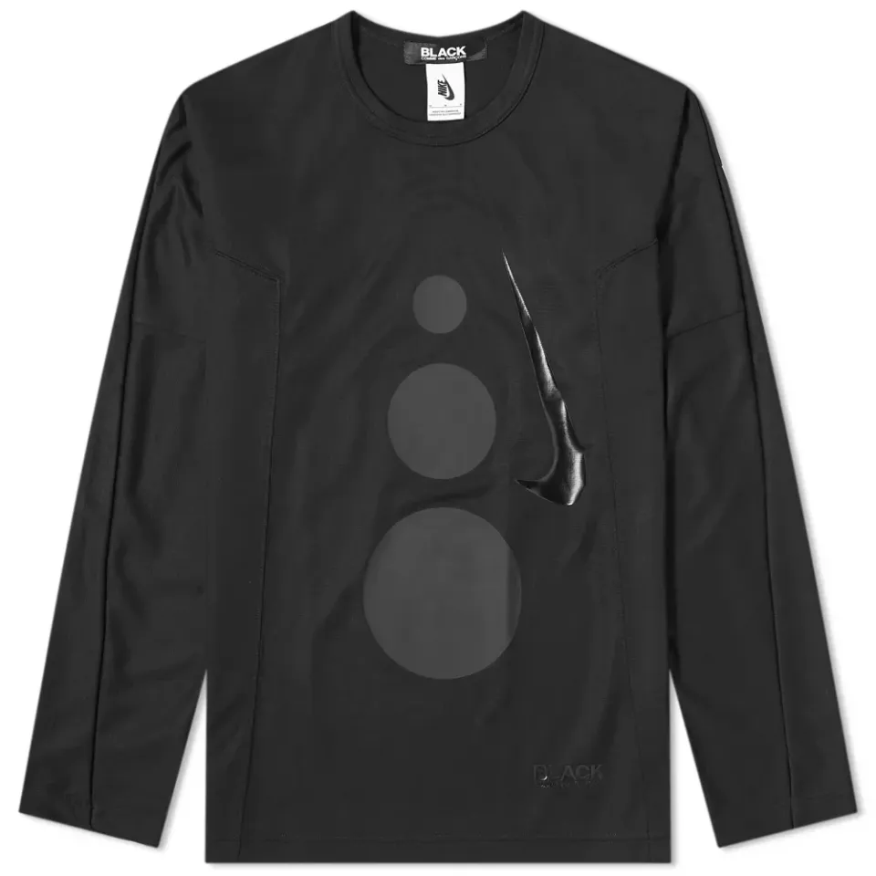 Comme des Garcons Black x Nike Long Sleeve Dri-Fit Large Dot Tee