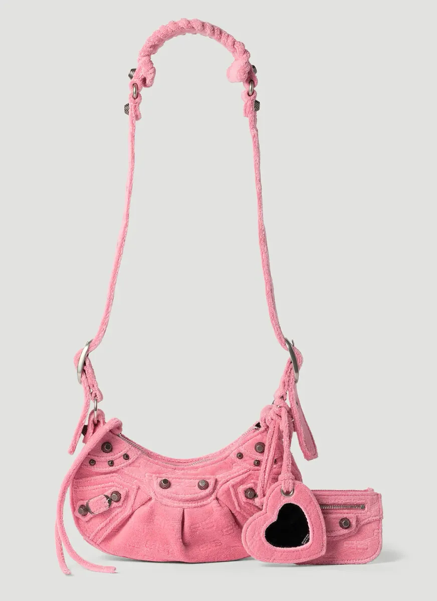 Le Cagole XS Velour Shoulder Bag